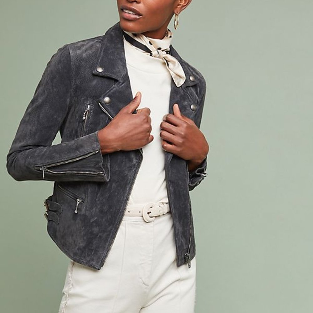 ANTHROPOLOGIE SUEDE MOTO JACKET by BLANK NYC - Picture 7 of 9